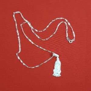 925 sterling silver  catholic virgin of Guadalupe pendant and 925‎ silver chain